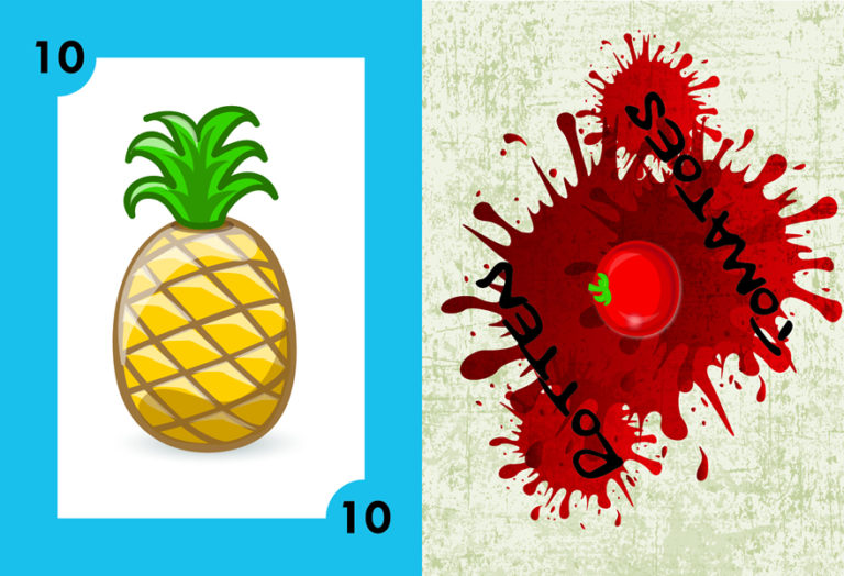 Rotten Tomato Cards-Front and Back